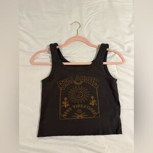 Billabong | Grey Graphic Tank Top with Gold Print